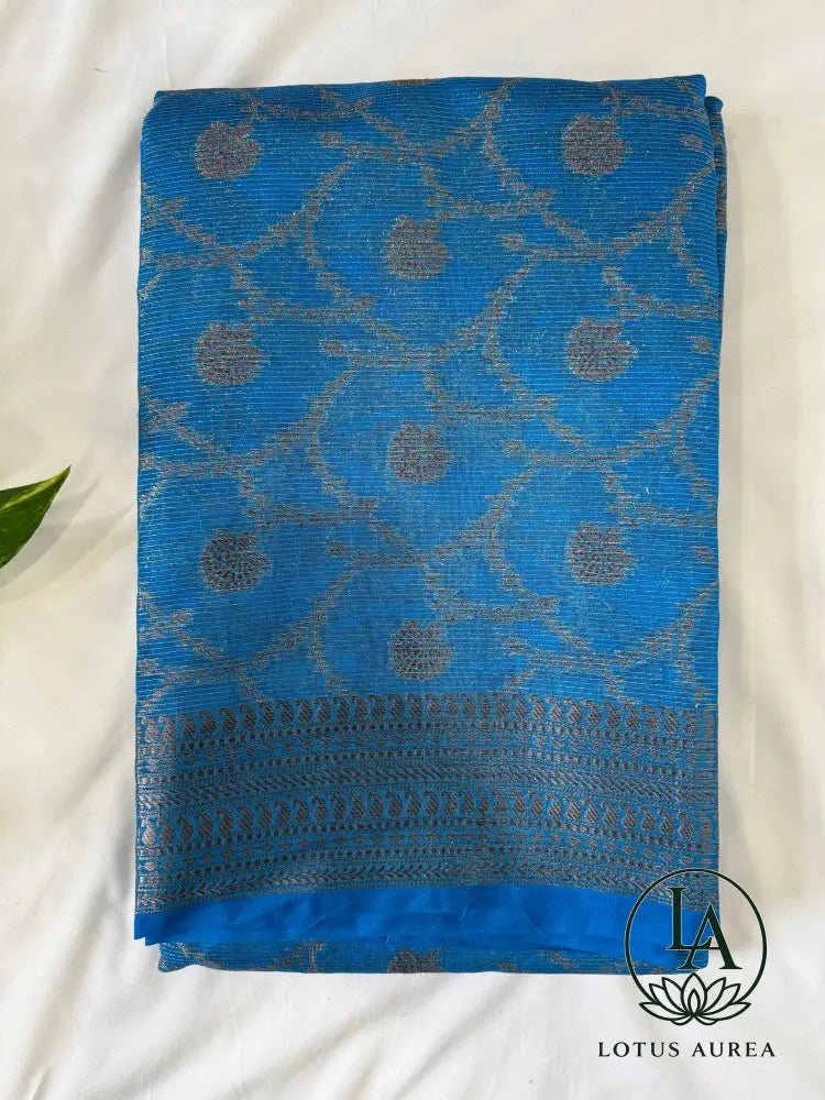 Blue Banarasi Kota Saree - Banarasi Kota Saree
