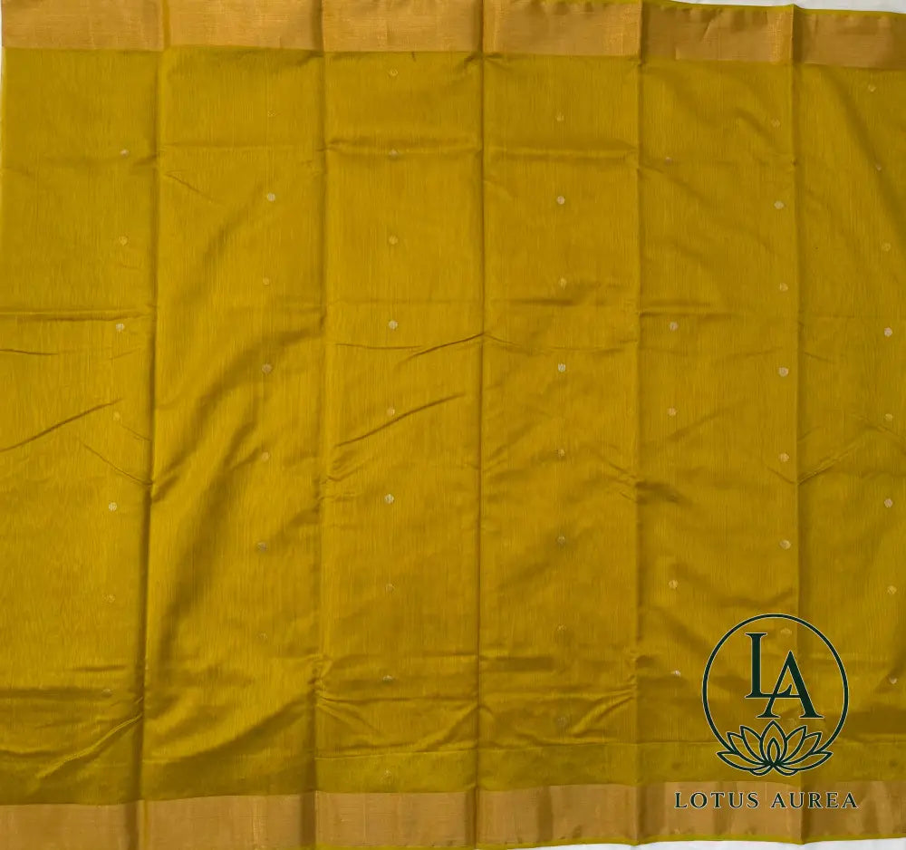 Golden Yellow Chanderi silk saree - Chanderi Silk Sarees