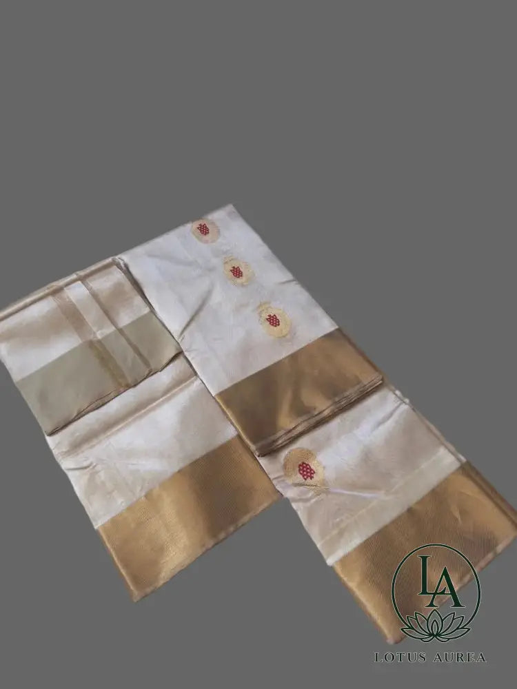 Ivory Moonlight Chanderi Pattu Tissue Silk Saree - Chanderi Silk Sarees
