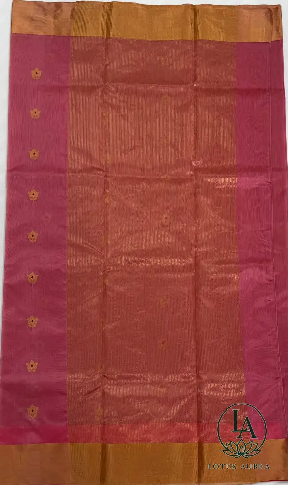 Rosewood Pink Handwoven Chanderi Pure Pattu Silk Saree - Chanderi Pattu Sarees