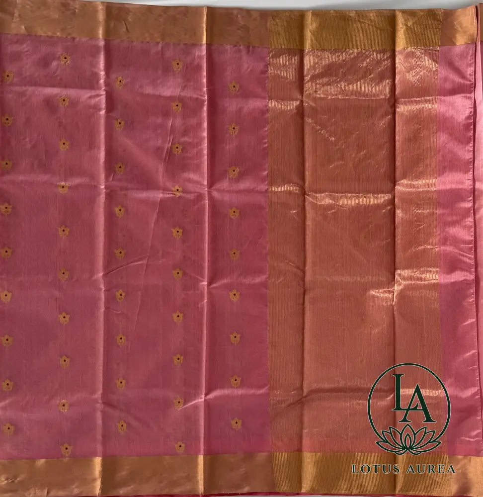 Rosewood Pink Handwoven Chanderi Pure Pattu Silk Saree - Chanderi Pattu Sarees