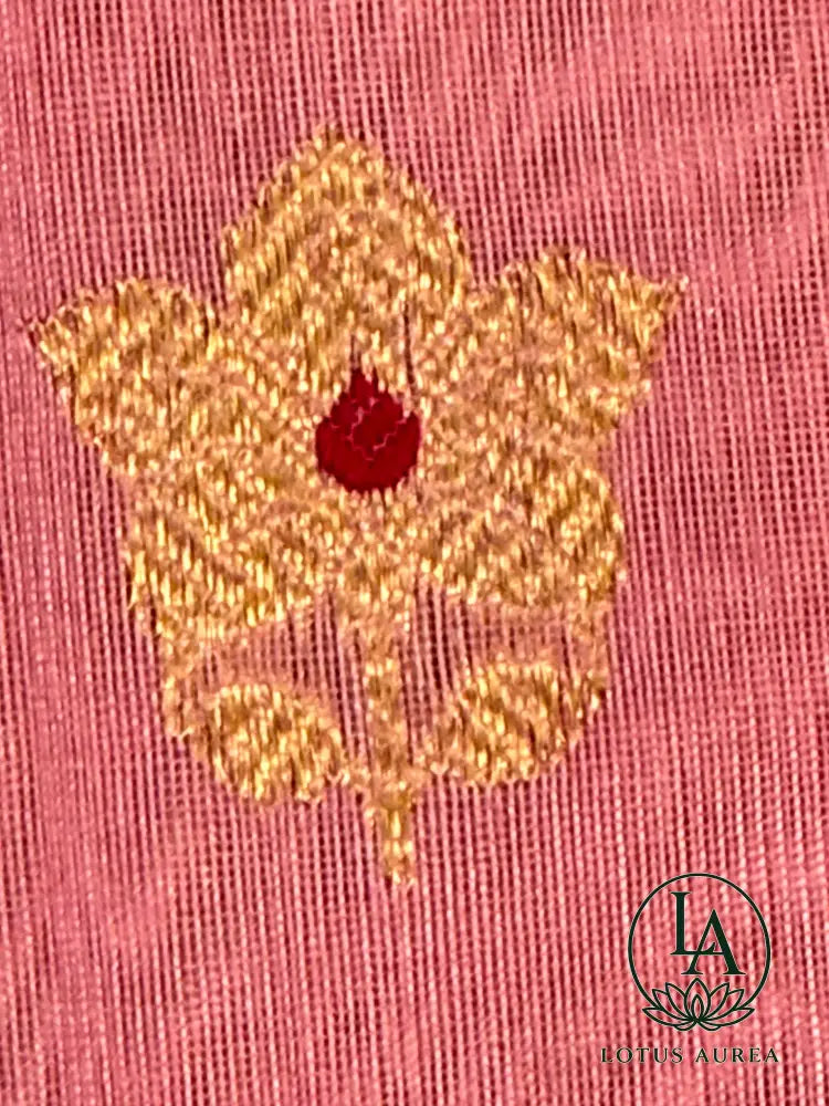 Rosewood Pink Handwoven Chanderi Pure Pattu Silk Saree - Chanderi Pattu Sarees