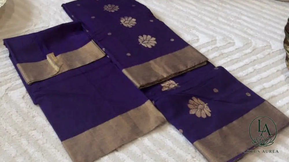 Royal Amethyst Chanderi silk saree - Chanderi Silk Sarees
