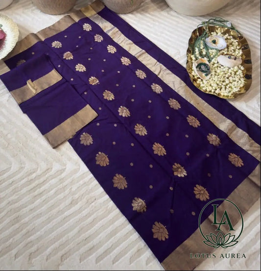 Royal Amethyst Chanderi silk saree - Chanderi Silk Sarees