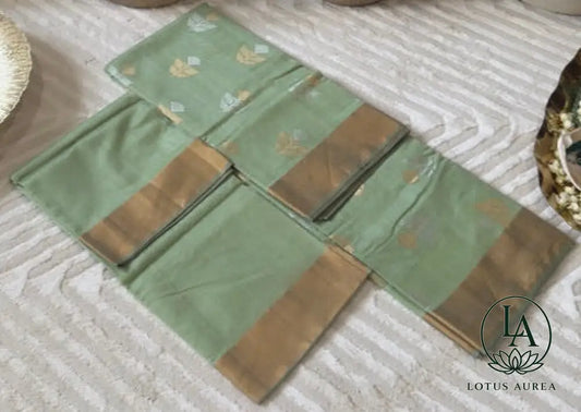 Sage Mist Chanderi silk saree - Chanderi Silk Sarees